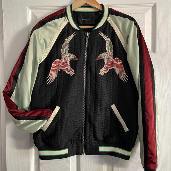 Embroidered Maison Scotch Bomber Jacket - Picture 2 of 6